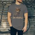 Ew People Moody Cat Sarcastic Introvert Artwork Unisex Jersey T-Shirt