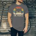 Ew People Retro Cat Vintage Anti-Social Introvert Unisex Jersey T-Shirt