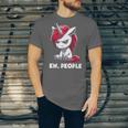 Ew People Unicorn Sarcastic Humor Introvert Unisex Jersey T-Shirt