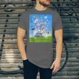 Frutiger Aero Aesthetic Tech Cherry Blossom Fishes Bubbles Unisex Jersey T-Shirt Frutiger Aero Aesthetic Tech Cherry Blossom Fishes Bubbles Unisex Jersey T-Shirt
