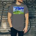 Frutiger Aero Dolphin Meadow Aesthetic Y2k 2000s Ironic Unisex Jersey T-Shirt
