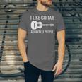 I Like Guitar & Maybe 3 People Music Introvert Guitar Unisex Jersey T-Shirt I Like Guitar & Maybe 3 People Music Introvert Guitar Unisex Jersey T-Shirt