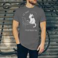 Introvert Cat With Coffee On Computer Antisocial Emo Goth Unisex Jersey T-Shirt