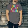 Introvert I Want To Be Alone Retro Wavy Unisex Jersey T-Shirt Introvert I Want To Be Alone Retro Wavy Unisex Jersey T-Shirt
