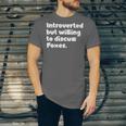 Introverted But Willing To Discuss Foxes Introvert Unisex Jersey T-Shirt Introverted But Willing To Discuss Foxes Introvert Unisex Jersey T-Shirt