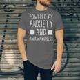 Introverts Social Anxiety Powered By Anxiety And Awkwardness Unisex Jersey T-Shirt Introverts Social Anxiety Powered By Anxiety And Awkwardness Unisex Jersey T-Shirt