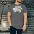 I Just Like Animals Better I Introvert Unisex Jersey T-Shirt I Just Like Animals Better I Introvert Unisex Jersey T-Shirt