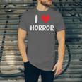 I Love Horror Heart Movies TV Show Books Writing Read Unisex Jersey T-Shirt