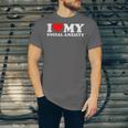 I Love My Social Anxiety Heart Humor Introvert Statement Unisex Jersey T-Shirt