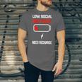 Low Social Battery Need Recharge Introvert Self-Care Unisex Jersey T-Shirt Low Social Battery Need Recharge Introvert Self-Care Unisex Jersey T-Shirt
