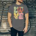 Peace Sign Love Groovy Vibes Costume Nostalgia 1980s Fashion Unisex Jersey T-Shirt