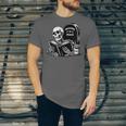 READING IN PEACE RIP Introvert Skeleton Read Book Meme Unisex Jersey T-Shirt
