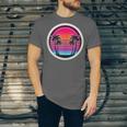 Retro 80s Synthwave Sunset & Palm Trees Retro Nostalgia 80s Unisex Jersey T-Shirt Retro 80s Synthwave Sunset & Palm Trees Retro Nostalgia 80s Unisex Jersey T-Shirt