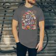 Retro Floral Red & Booked Library Reading 4th Of July Unisex Jersey T-Shirt