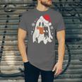 Retro Ghost Reading Book With Cat Bookish Club Christmas Men Women Kids Unisex Jersey T-Shirt