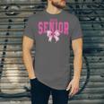 Retro Senior 2026 Class Of 2026 Coquette Pink Bow Graduation Unisex Jersey T-Shirt