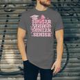 Senior 2026 Class Of 2026 Cute Coquette Pink Bow Graduation Unisex Jersey T-Shirt