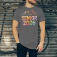 Senior 2026 Groovy Retro Grad Class Of 2026 Graduation Kids Unisex Jersey T-Shirt