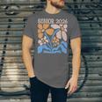 Senior 2026 Retro Groovy Flowers Graduation Unisex Jersey T-Shirt