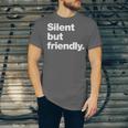 Silent But Friendly A Design For Introverts Unisex Jersey T-Shirt
