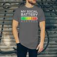 Social Battery Low Energy Antisocial Introvert Unisex Jersey T-Shirt