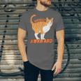 SOCIALLY AWKWARD FUNNY CAT ANTISOCIAL INTROVERT WEIRD Unisex Jersey T-Shirt