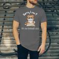 Sorry I Can't Indoor Cat Top For Introvert With Coffee Book For Men Women Kids Unisex Jersey T-Shirt