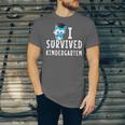 I Survived Kindergarten Graduation Kids Owl Grad Unisex Jersey T-Shirt