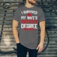 I Survived My Wife's Master's Degree Graduation Unisex Jersey T-Shirt
