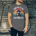 Women's Hang On Let Me Overthink Cat Coffee Retro Introvert Unisex Jersey T-Shirt Women's Hang On Let Me Overthink Cat Coffee Retro Introvert Unisex Jersey T-Shirt