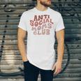 Anti Social Moms Club On Back Retro Introvert Unsociable Unisex Jersey T-Shirt Anti Social Moms Club On Back Retro Introvert Unsociable Unisex Jersey T-Shirt