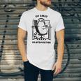 Cat With Coffee On Computer Go Away I'm Introverting Unisex Jersey T-Shirt Cat With Coffee On Computer Go Away I'm Introverting Unisex Jersey T-Shirt