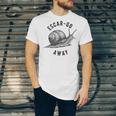 Escar Go Away Snail Vintage French Pun Introvert Humor Unisex Jersey T-Shirt Escar Go Away Snail Vintage French Pun Introvert Humor Unisex Jersey T-Shirt