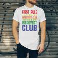First Rule Of Introvert Club Is There Is No Introvert Club Raglan Baseball Tee Unisex Jersey T-Shirt First Rule Of Introvert Club Is There Is No Introvert Club Raglan Baseball Tee Unisex Jersey T-Shirt