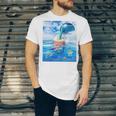 Frutiger Aero Aesthetic Tech Bubble Tea Boba Milktea Fishes Unisex Jersey T-Shirt