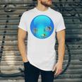 Frutiger Aero Aesthetic Tech Orb Fishes Raglan Baseball Tee Unisex Jersey T-Shirt