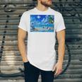 Frutiger Aero Beach Y2k Aesthetic Palm Tree Sand Ocean Premium Unisex Jersey T-Shirt