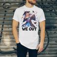 We Out Graduate Dabbing Anime Girl Grad Graduation Unisex Jersey T-Shirt