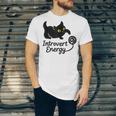Introvert Energy Cat Love Cat Meme Unisex Jersey T-Shirt Introvert Energy Cat Love Cat Meme Unisex Jersey T-Shirt