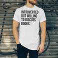 Introverted Bookworm Books Introvert Unisex Jersey T-Shirt