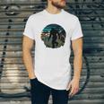Just Me And My Yeti Retro Sunset Mountain Hiking Introvert Unisex Jersey T-Shirt