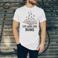Live Laugh & Love Books Reading Butterfly Book Lover Bookish Premium Unisex Jersey T-Shirt