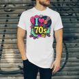 I Love The 70s Vintage Cassette Roller Vinyl Nostalgia 70s Premium Tri-Blend Unisex Jersey T-Shirt
