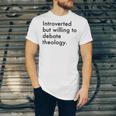 Theology Introvert Christian Conversation Starters Unisex Jersey T-Shirt