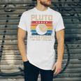 Pluto Never Forget Space Nostalgia Astronomy Humor Unisex Jersey T-Shirt