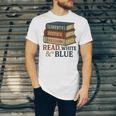 Read Blue Liberty Books July 4th Independence Unisex Jersey T-Shirt