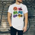 Retro Gamer Controller 80s 90s Video Game Arcade Nostalgia Unisex Jersey T-Shirt