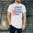 Retro Proud Coast Guard Dad Graduation Dad Usa Flag Outfit Unisex Jersey T-Shirt