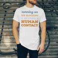 Running On Ice Blocking Social Introvert Humor Vintage Unisex Jersey T-Shirt