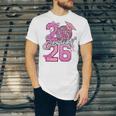 Senior 2026 Graduation Girls Coquette Pink Bow Class Of 2026 Premium Unisex Jersey T-Shirt